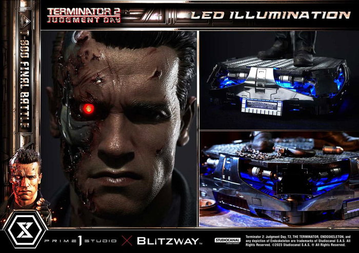 Prime 1 Studio Terminator 2 T-800 Final Battle Deluxe Bonus Version Estatua Museum Masterline 1/3 Prime 1 Studio Terminator 2 T-800 Final Battle Deluxe Bonus Version Estatua Museum Masterline 1/3