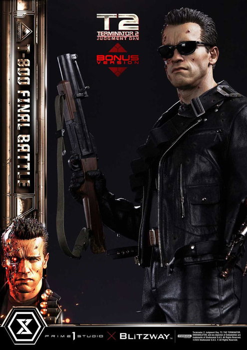Prime 1 Studio Terminator 2 T-800 Final Battle Deluxe Bonus Version Estatua Museum Masterline 1/3 Prime 1 Studio Terminator 2 T-800 Final Battle Deluxe Bonus Version Estatua Museum Masterline 1/3