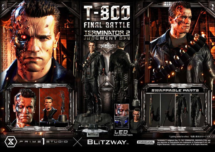 Prime 1 Studio Terminator 2 T-800 Final Battle Deluxe Bonus Version Estatua Museum Masterline 1/3 Prime 1 Studio Terminator 2 T-800 Final Battle Deluxe Bonus Version Estatua Museum Masterline 1/3