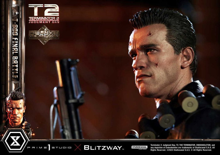 Prime 1 Studio Terminator 2 T-800 Final Battle Deluxe Bonus Version Estatua Museum Masterline 1/3 Prime 1 Studio Terminator 2 T-800 Final Battle Deluxe Bonus Version Estatua Museum Masterline 1/3
