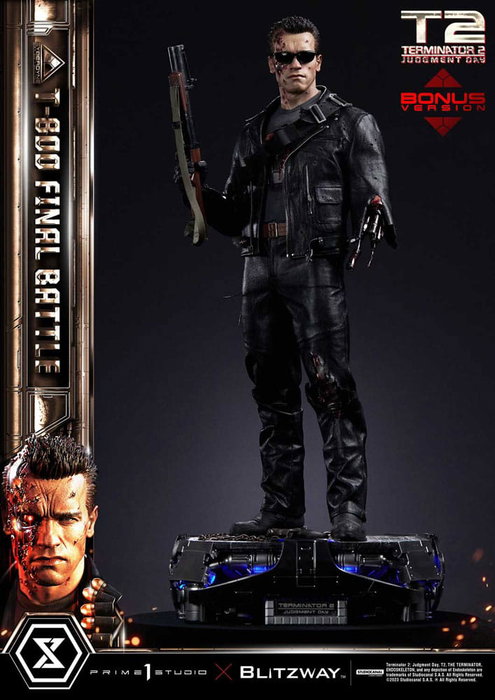 Prime 1 Studio Terminator 2 T-800 Final Battle Deluxe Bonus Version Estatua Museum Masterline 1/3 Prime 1 Studio Terminator 2 T-800 Final Battle Deluxe Bonus Version Estatua Museum Masterline 1/3