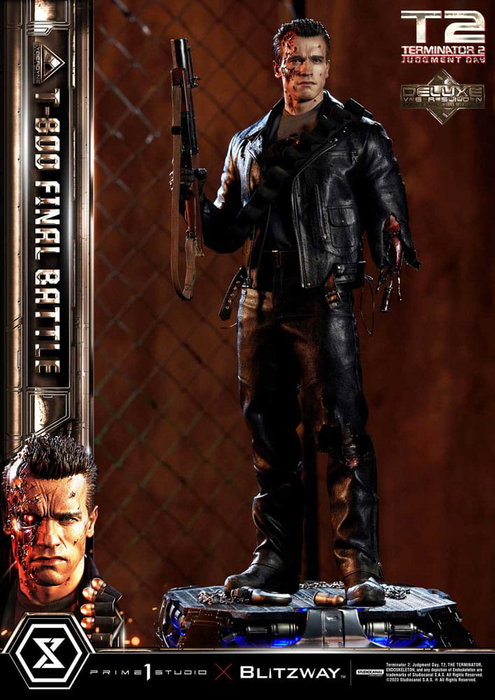 Prime 1 Studio Terminator 2 T-800 Final Battle Deluxe Bonus Version Estatua Museum Masterline 1/3 Prime 1 Studio Terminator 2 T-800 Final Battle Deluxe Bonus Version Estatua Museum Masterline 1/3