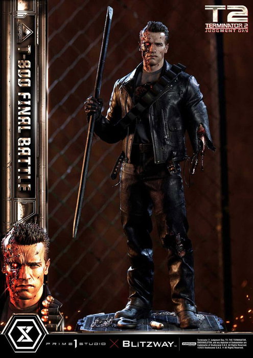 Prime 1 Studio Terminator 2 T-800 Final Battle Deluxe Bonus Version Estatua Museum Masterline 1/3 Prime 1 Studio Terminator 2 T-800 Final Battle Deluxe Bonus Version Estatua Museum Masterline 1/3