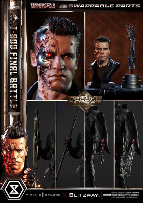 Prime 1 Studio Terminator 2 T-800 Final Battle Deluxe Bonus Version Estatua Museum Masterline 1/3 Prime 1 Studio Terminator 2 T-800 Final Battle Deluxe Bonus Version Estatua Museum Masterline 1/3