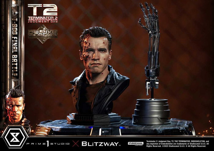 Prime 1 Studio Terminator 2 T-800 Final Battle Deluxe Bonus Version Estatua Museum Masterline 1/3 Prime 1 Studio Terminator 2 T-800 Final Battle Deluxe Bonus Version Estatua Museum Masterline 1/3