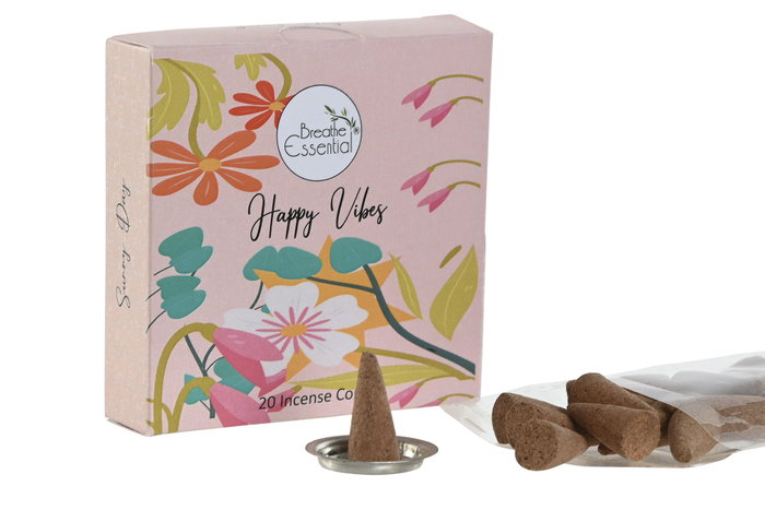 DKD Home Decor Set de 120 Conos de Incienso Aroma Floral
