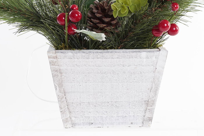 DKD Home Decor Decoración Luminosa Navidad Tradicional Verde Blanco 25 x 33 x 25 cm (2 Unidades) DKD Home Decor Decoración Luminosa Navidad Tradicional Verde Blanco 25 x 33 x 25 cm (2 Unidades)