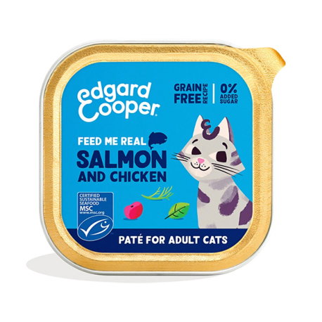Edgard Cooper Feline Adult Paté de Salmón y Pollo 16x85g Edgard Cooper Feline Adult Paté de Salmón y Pollo 16x85g