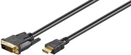 MicroConnect Cable HDMI a DVI-D (24+1) Dual-Link de 5m para Portátil, Monitor, PC