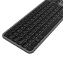 Phoenix K300 Teclado Inalámbrico Multidispositivo Bluetooth 5.0 y Receptor USB 2.4GHz, Compatible con Windows, macOS, iOS, Gris