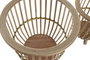 DKD Home Decor Set de 2 Maceteros de Bambú Marrón Claro 35x35x37 cm