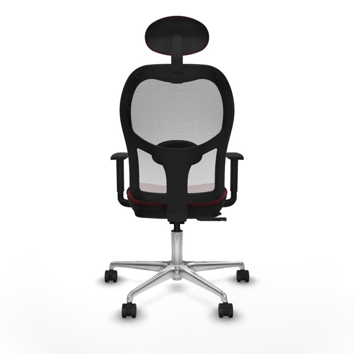 PIQUERAS Y CRESPO Silla de oficina Jorquera con mecanismo Sincro/Traslack, Granate y Blanco PIQUERAS Y CRESPO Silla de oficina Jorquera con mecanismo Sincro/Traslack, Granate y Blanco