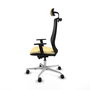 PIQUERAS Y CRESPO Silla de oficina Mardos con mecanismo Sincro/Traslack, Crema y Negro