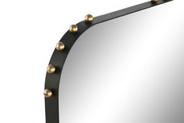 DKD Home Decor Espejo Moderno Negro Dorado Hierro Cristal 3 x 123 x 63 cm