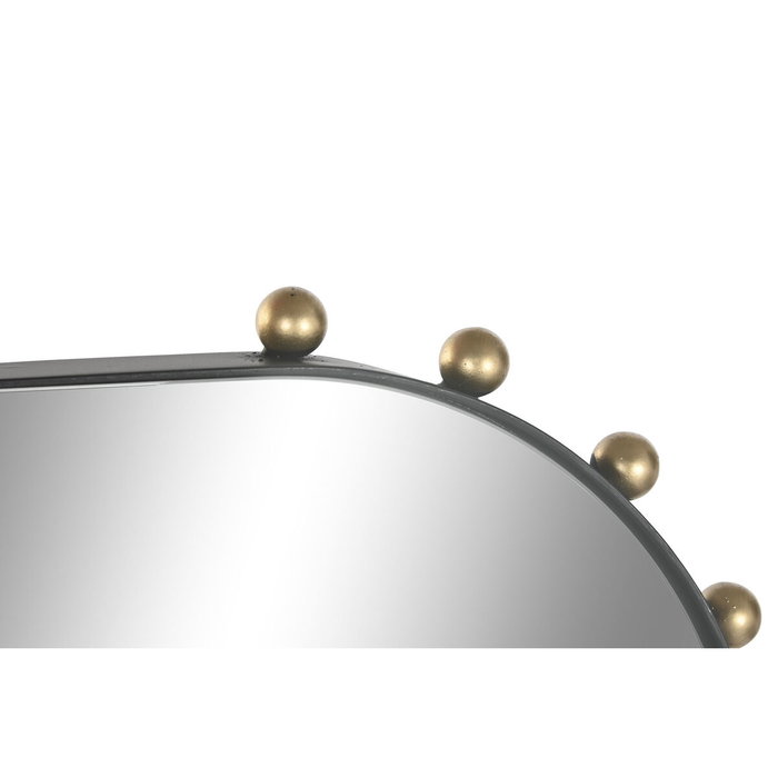 DKD Home Decor Espejo Moderno Negro Dorado Hierro Cristal 3 x 123 x 63 cm
