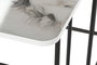DKD Home Decor Set de 2 Mesitas Auxiliares Simil Mármol