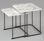 DKD Home Decor Set de 2 Mesitas Auxiliares Simil Mármol
