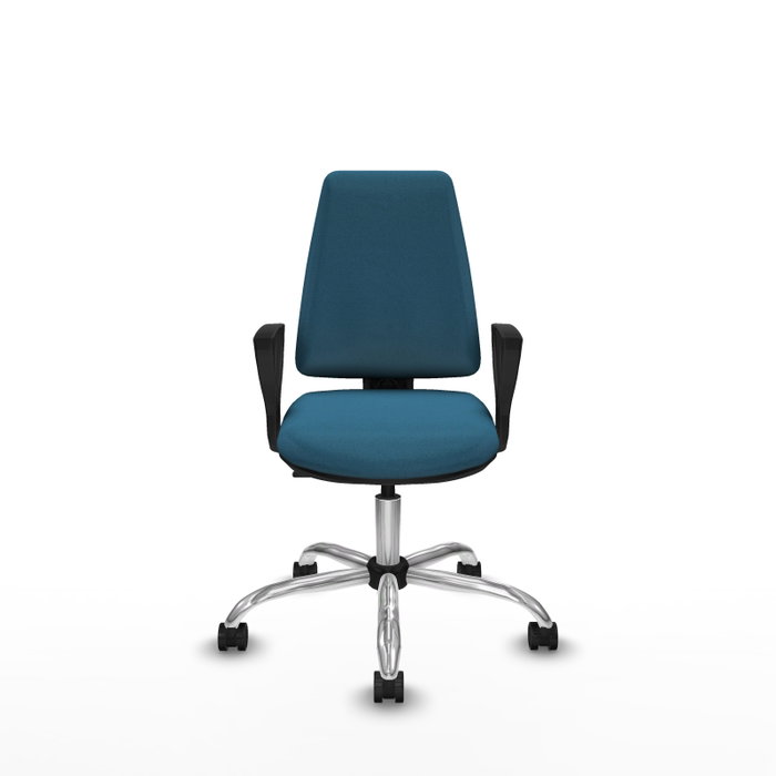 PIQUERAS Y CRESPO Silla de oficina Elche Verde petróleo con Brazos Fijos PIQUERAS Y CRESPO Silla de oficina Elche Verde petróleo con Brazos Fijos