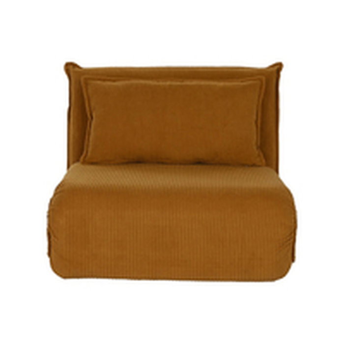 DKD Home Decor Sofá Cama de Metal Mostaza