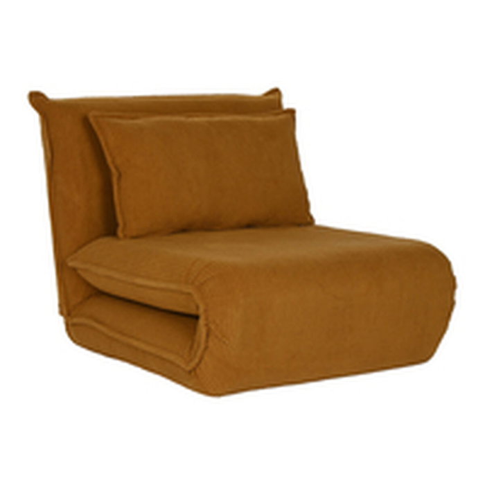 DKD Home Decor Sofá Cama de Metal Mostaza
