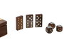 DKD Home Decor Juego Colonial Marron Dorado Set de 3 Piezas Cristal Sheesham 12.5 x 4.6 x 15 cm (2 Unidades)