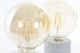 DKD Home Decor Lámpara LED Gris Blanco Cemento 2 Unidades 12 x 22 x 12 cm