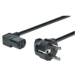 Digitus Cable de Alimentación Schuko 90Â° a IEC C13 90Â° St/Bu 1.8m