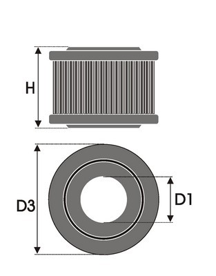 Green Filters Filtro de sustitución R232436 Round R232436 de algodón lavable
