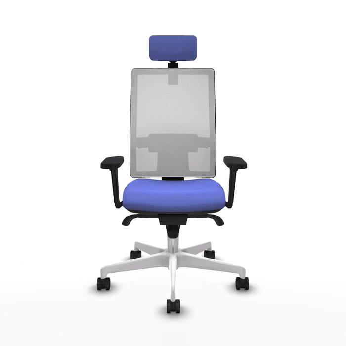 PIQUERAS Y CRESPO Silla de oficina Horna con mecanismo Sincro, Azul claro y Blanco PIQUERAS Y CRESPO Silla de oficina Horna con mecanismo Sincro, Azul claro y Blanco
