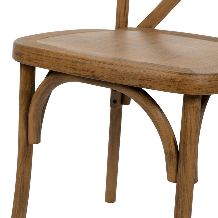 Silla Marrón Polipropileno Contract 50 X 41,50 X 89 cm (Set de 2)