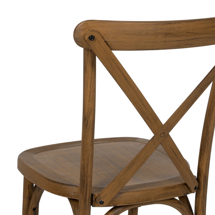 Silla Marrón Polipropileno Contract 50 X 41,50 X 89 cm (Set de 2)