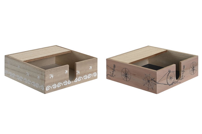 DKD Home Decor Servilleteros Stella Maris MDF y Metal 18x18x6 cm Surtido de 2 DKD Home Decor Servilleteros Stella Maris MDF y Metal 18x18x6 cm Surtido de 2