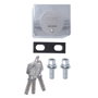 Amig Cerradura 670 A24542 para puertas enrollables, latón cromado, 60x50mm, 3 llaves