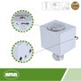 Amig Cerradura 670 A24542 para puertas enrollables, latón cromado, 60x50mm, 3 llaves
