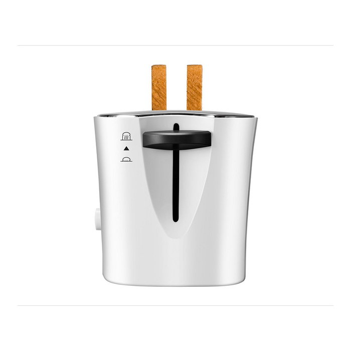 Unold Design Dual Tostadora de Ranura Larga para 4 Rebanadas, Blanco / Negro