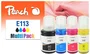 Peach 321322 Cartucho de Tinta Compatible para Epson EcoTank, Multipack 4 Piezas (Negro 127ml, Cian/Magenta/Amarillo 70ml), Rendimiento Estándar