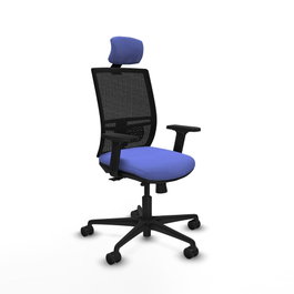 PIQUERAS Y CRESPO Silla de oficina Yunquera Azul claro y Negro