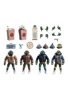 NECA Tortugas Ninja (Cartoon) Figuras Paquete de 4 Punk Turtles 18 cm