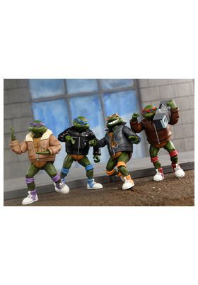 NECA Tortugas Ninja (Cartoon) Figuras Paquete de 4 Punk Turtles 18 cm