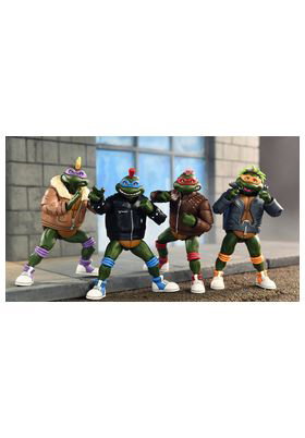 NECA Tortugas Ninja (Cartoon) Figuras Paquete de 4 Punk Turtles 18 cm