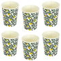 Party Time Juego De 6 Vasos Papel Colección Zeste Modelos Ácido, Limones y Hojas