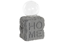 DKD Home Decor Decoración Luminosa LED Resina Gris Oscuro