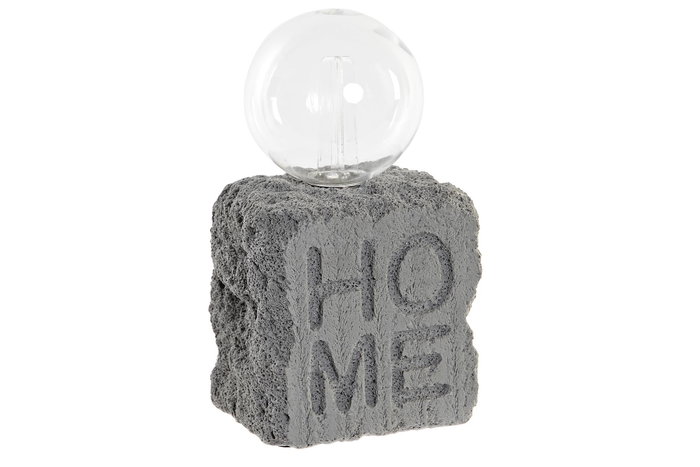 DKD Home Decor Decoración Luminosa LED Resina Gris Oscuro DKD Home Decor Decoración Luminosa LED Resina Gris Oscuro