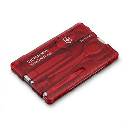 Victorinox V-0.71 00.T Navaja Suiza Card, Roja Transparente