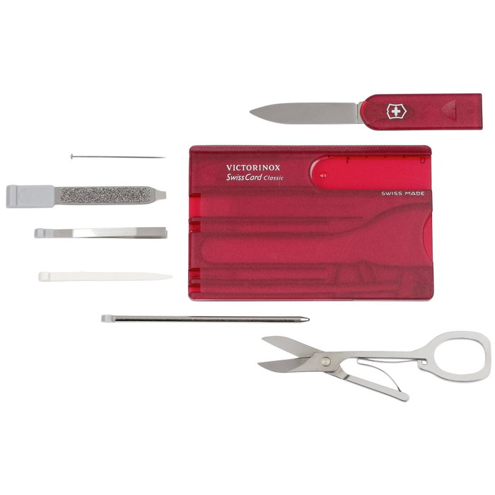 VICTORINOX Swiss Card V-0.71 00.T rojo transparente VICTORINOX Swiss Card V-0.71 00.T rojo transparente