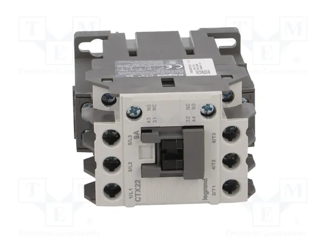 LEGRAND CTX3 Contactor 3-polar 9A 24V DC NO x3 NO+NC