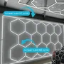 Lámpara LED Hexagonal 6000K 690W 76000 Lúmenes 14 Hexágonos 56cm + Rectángulo 500cm