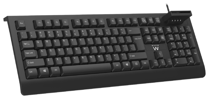 EWENT EW3286 Teclado USB con Lector de Tarjetas Inteligentes Negro EWENT EW3286 Teclado USB con Lector de Tarjetas Inteligentes Negro