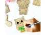 Wondee Kit para Colorear Animales del Bosque con Figuras de Madera Sostenible para Niños, Fomenta Creatividad y Motricidad Fina