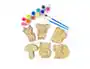 Wondee Kit para Colorear Animales del Bosque con Figuras de Madera Sostenible para Niños, Fomenta Creatividad y Motricidad Fina